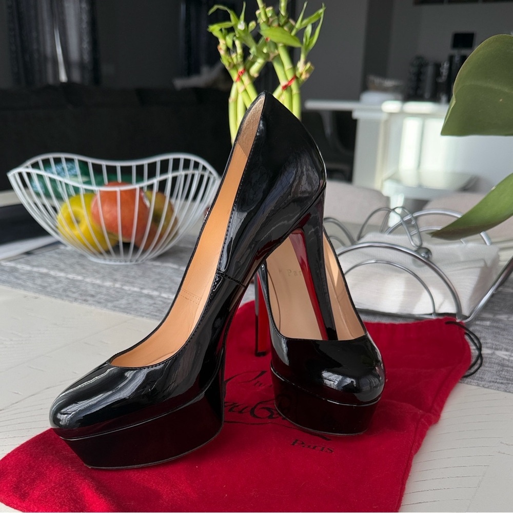 Christian Louboutin Bianca in Black Patent Leather